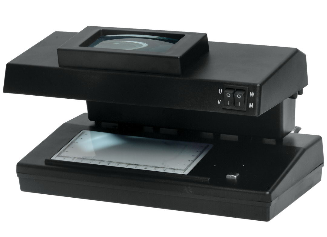 Kobotech KB104 Fake Note Detector Series UV lamp White light Magnify glass MG detection