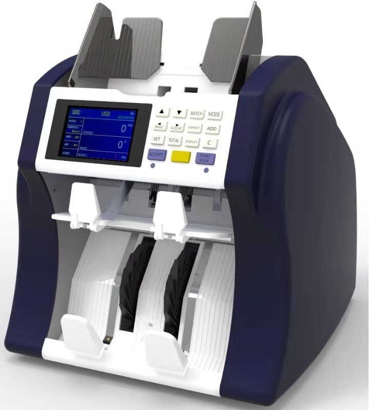 Kobotech Lince-700 Two Pockets Non-Stop Multi-Currencies Value Sorter two CIS Image Technology serial number reading